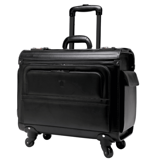 Tosca Leather Pilot case spinner black 622 80 front3qrtr png