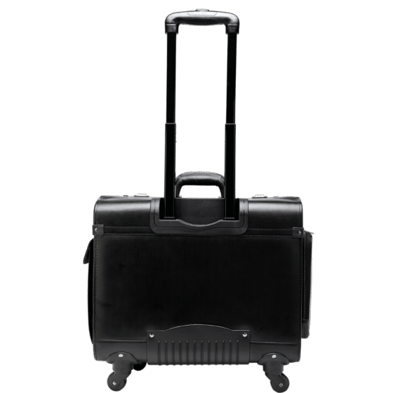 Tosca Leather Pilot case spinner black 622 80 rear png