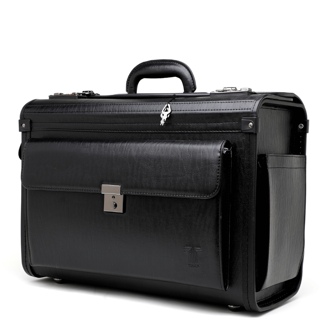Tosca PVC pilot case 622 40 black no wheels front3qrtr png