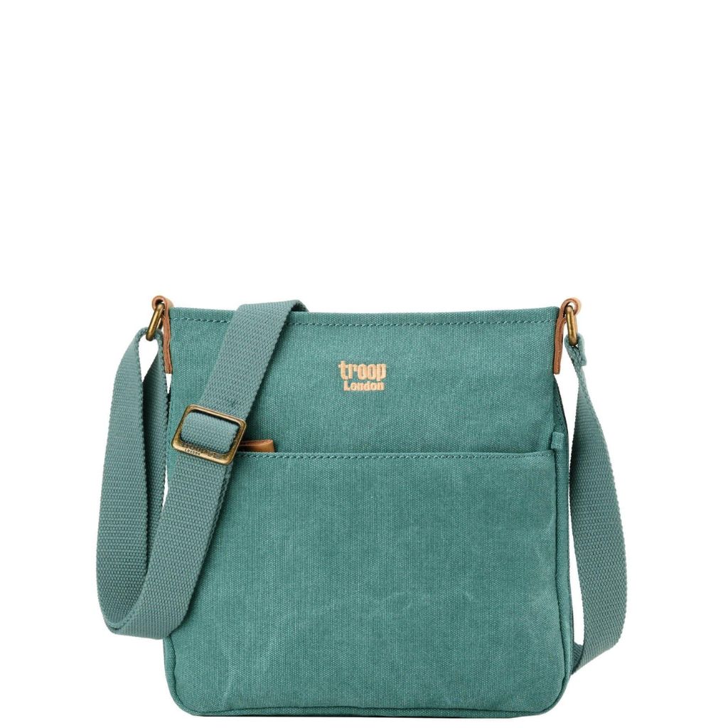 Troop Of London Shoulder Bag Small Trp0237 Turquoise Front Primary