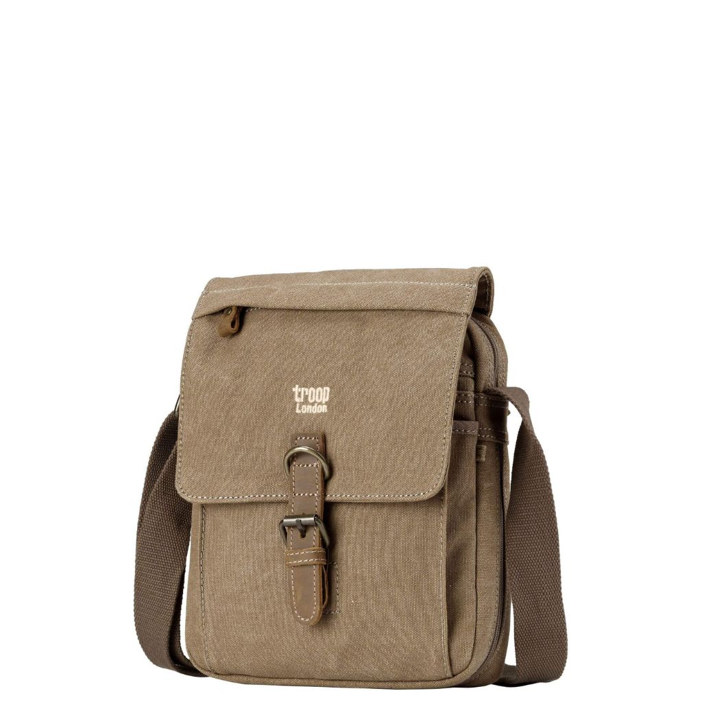 Troop Of London Trp0211 Small Across Body Brown Front3qrtr Primary