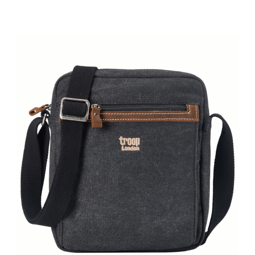 Troop of London TRP0218 Across Body Shoulder bag black frontprimary png