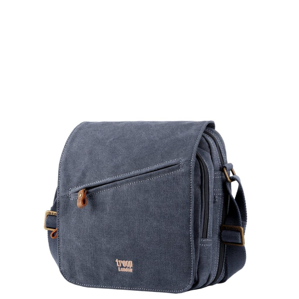 Troop Of London Trp0238 Shoulder Bag Blue Front3qrtr Primary