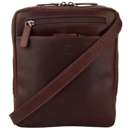 Tuscany Enzo TBA106 crossbody brown front png