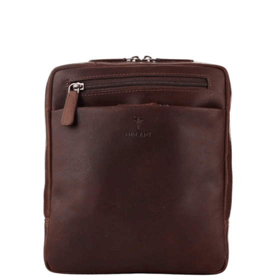 Tuscany Enzo TBA106 crossbody brown front primary png