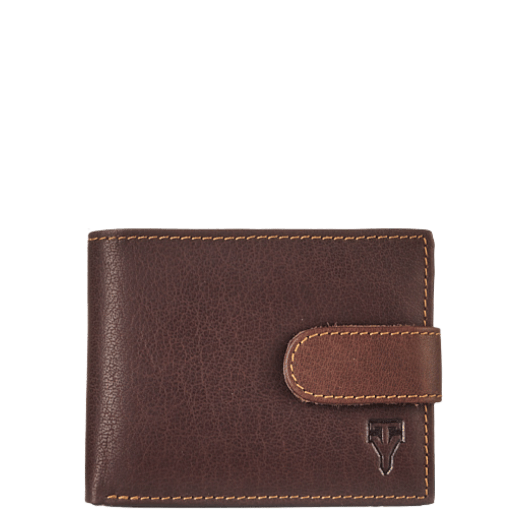 Tuscany_Enzo_leather_two203_billfold_with_tab_brown_front_primary
