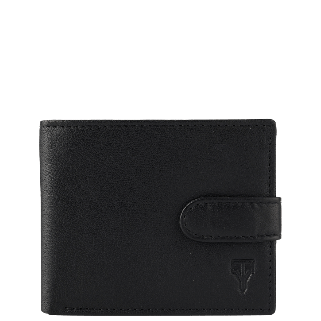 Tuscany Leather Wallet with tab TWO207 black front primary png