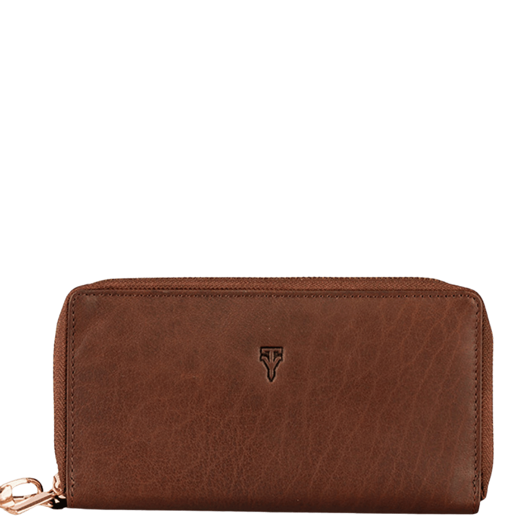 Tuscany_TPA305_Isabella_brown_leather _zip_purse_front