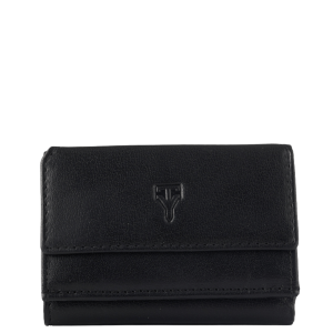 Tuscany_Trifold_leather_wallet_TWO208_black_front