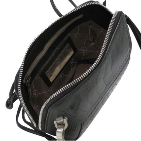 Via La Moda Kim 4048OL Ostrich Leg handbag black interior2 jpg
