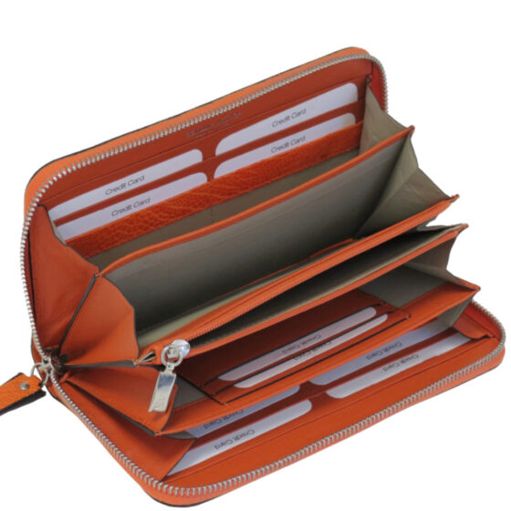 Via La Moda Nina 7068OL Zip Around purse assorted interior jpg