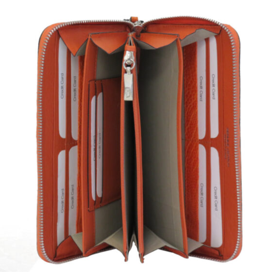 Via La Moda Nina 7068OL Zip Around purse assorted interior2 jpg