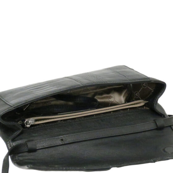 Via La Moda Veronica Ostrich Leg Handbag 4032 black interior jpg