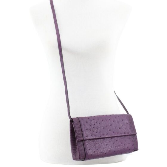Via Veneta Provoque Veronica Ostrich Handbag 4032 African Violet lifestyle jpg