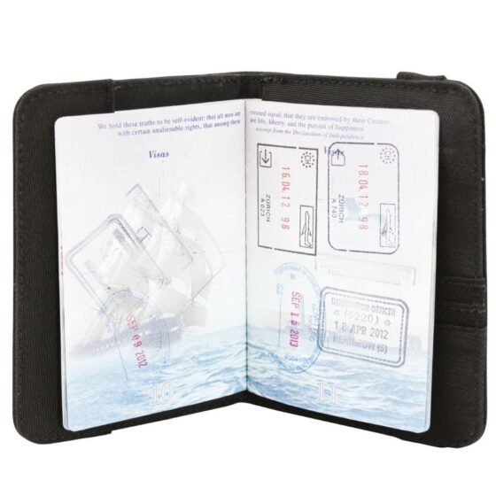 Victorinox Travel Passport Holder RFID Black 31172201 with passport jpg