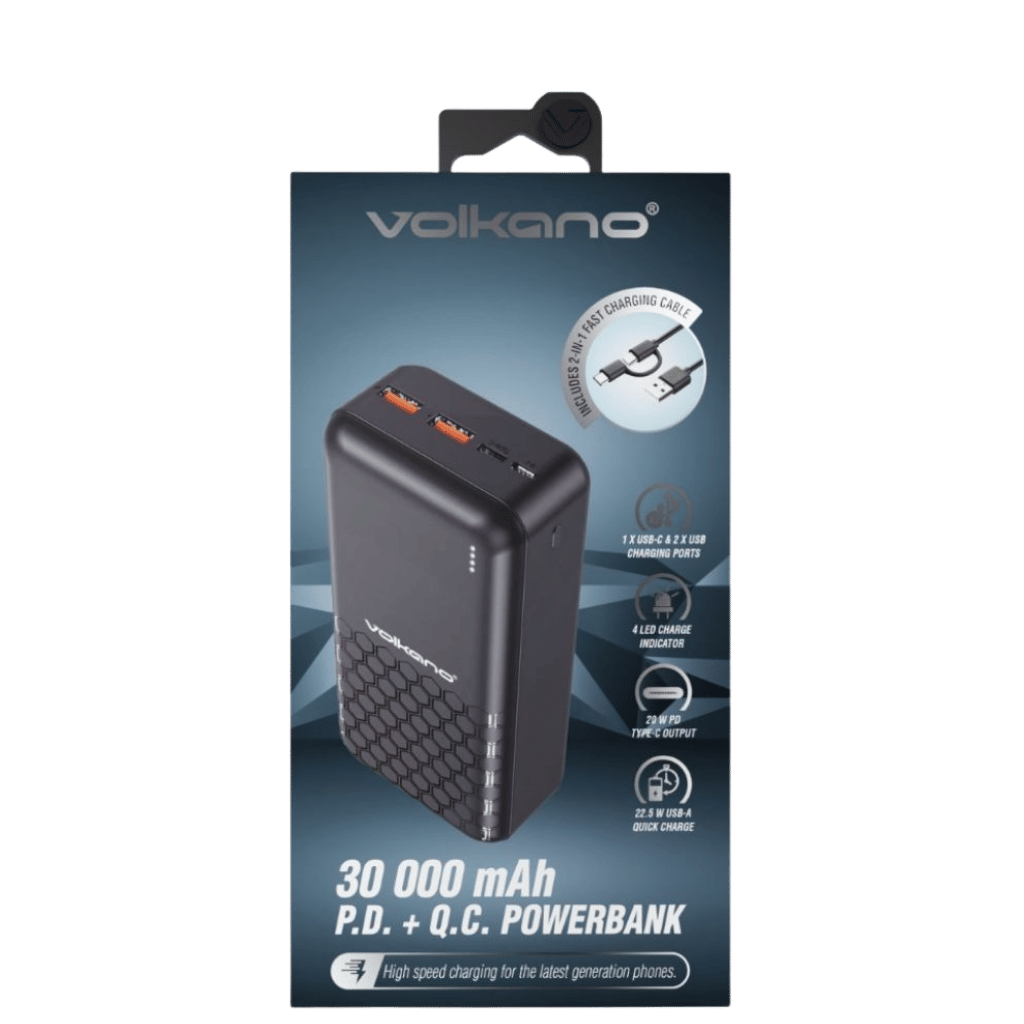 Volkano 9017 Remus 30000 powerbank black packageprimary