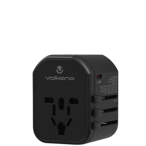 Volkano International plug adaptor 3 USB 8018 black primary