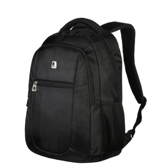 Volkano Jet laptop Backpack 1020 black front3qrtr png