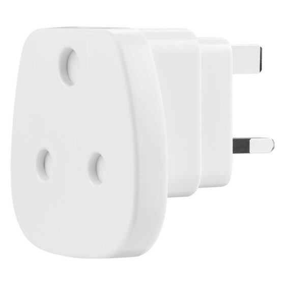 Volkano Sa To Uk Plug Travel Adaptor White 8011 Front3qrtr