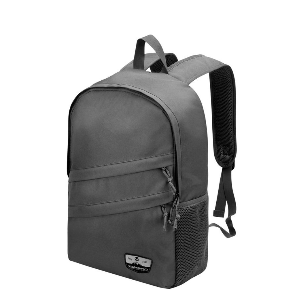 Volkano Tandem 15 inch laptop backpack 9182 grey front3qrtr primary jpg