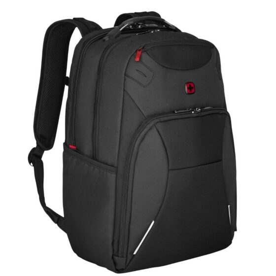 Wenger Cosmic 653187 15 inch laptop Backpack Black front3qrtr2 jpg