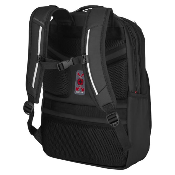 Wenger Cosmic 653187 15 inch laptop Backpack Black rear3qrtr jpg