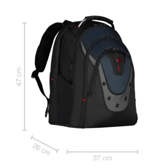 Wenger Ibex Laptop Backpack Black dims png