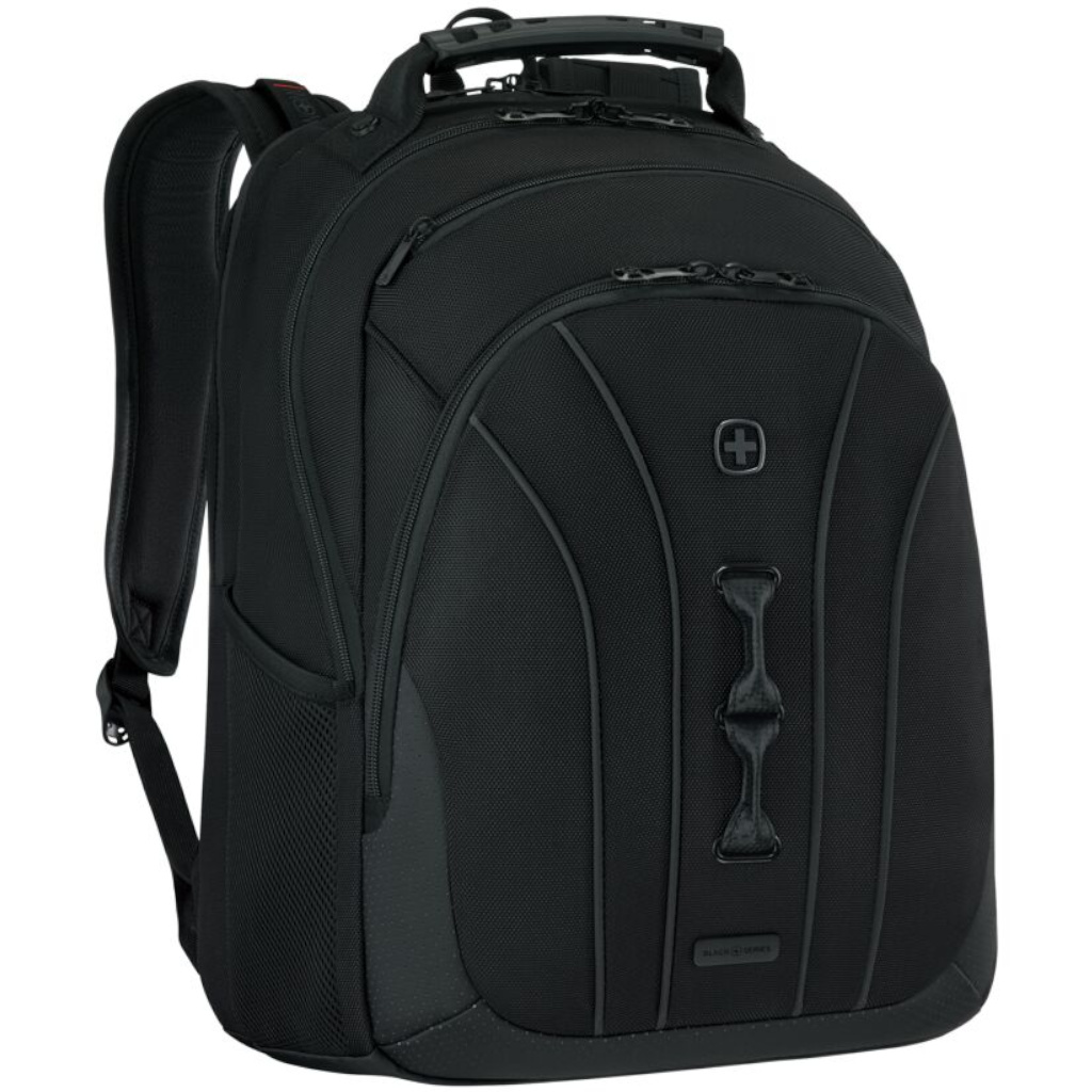Wenger Legacy 653629 Black Series Backpack front3qrtr jpg