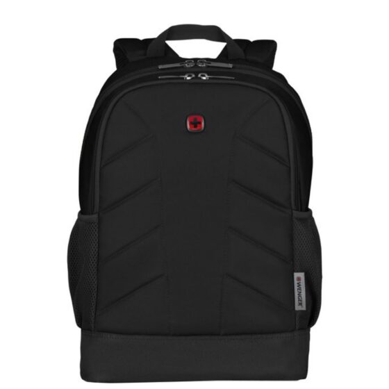 Wenger Quadma 16 inch laptop backpack 610202 black front jpg