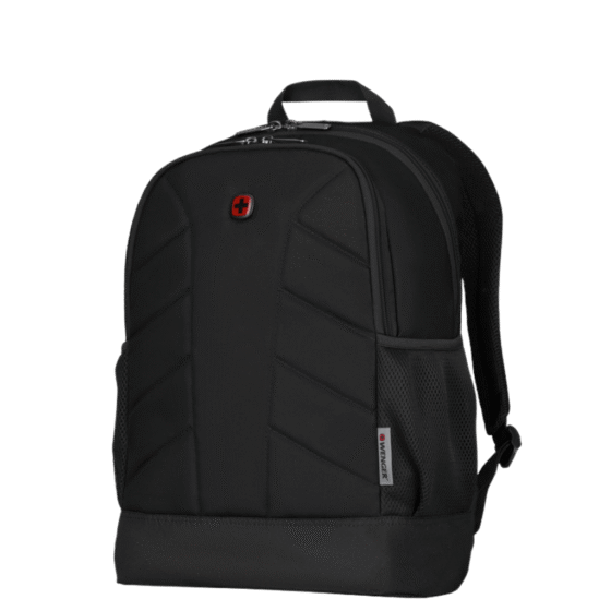 Wenger Quadma 16 inch laptop backpack 610202 black front3qrtr primary png