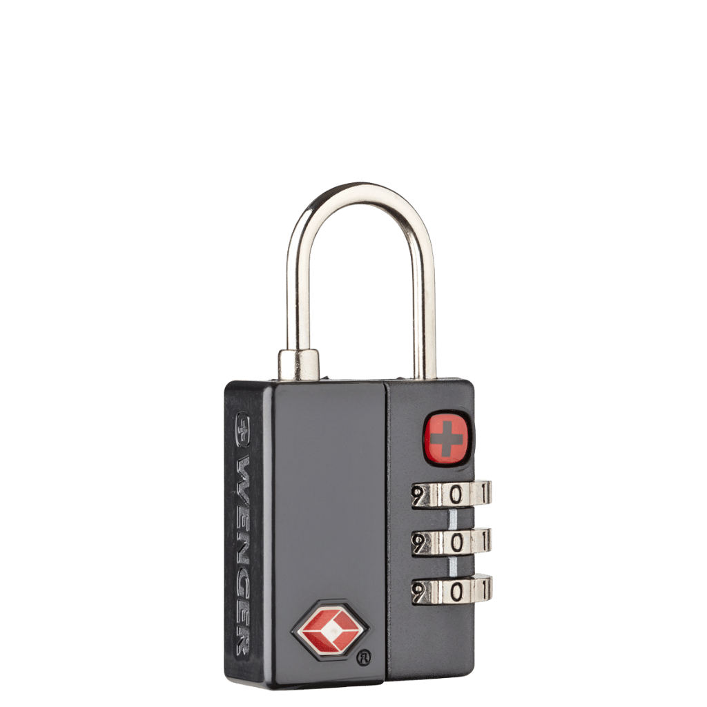 Wenger TSA 3 dial combination lock black front3qrtr png