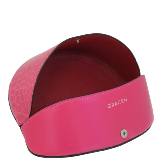 Zambezi Grace A7324GBY Sunglass Case Croc Belly Cycleman interior jpg