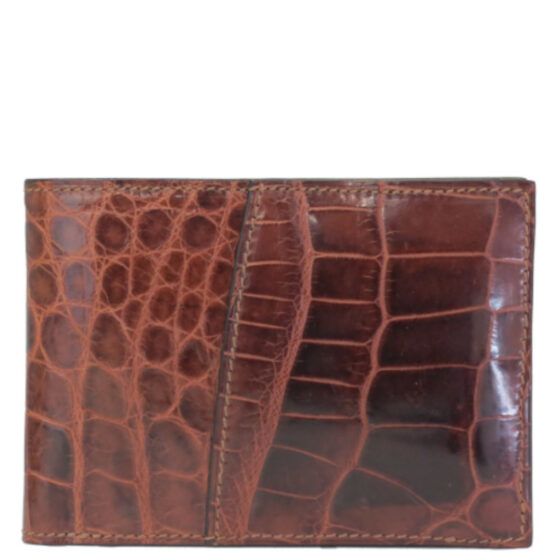Zambezi Grace A7363GBY 3 Way ID Wallet Croc Belly Cognac front jpg