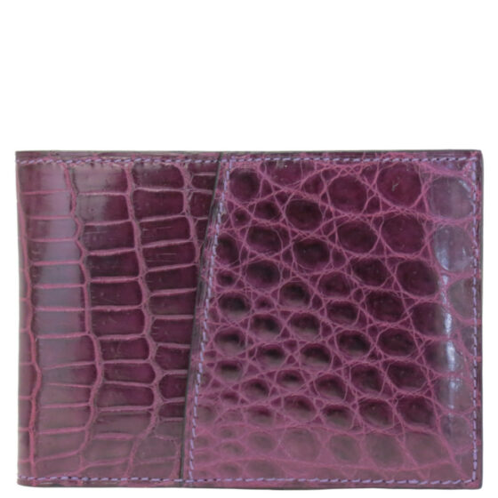 Zambezi Grace A7363GBY 3 Way ID Wallet Croc Belly Violet front jpg