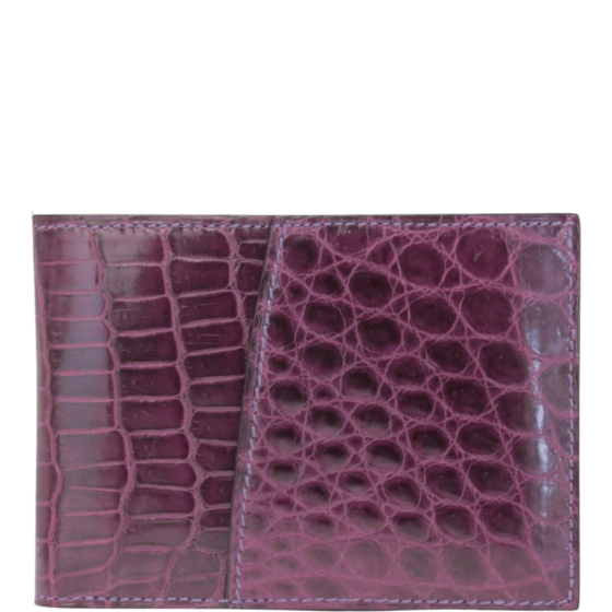 Zambezi Grace A7363GBY 3 Way ID Wallet Croc Belly Violet rtansp