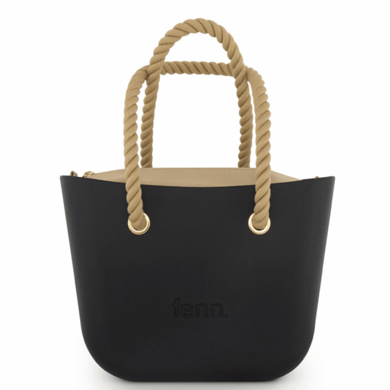 Fenn Petite P396 Black rope handle stone inner front png