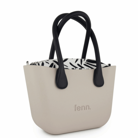 Fenn Petite P407 Mushroom Round black handle printed inner front3qrtr png