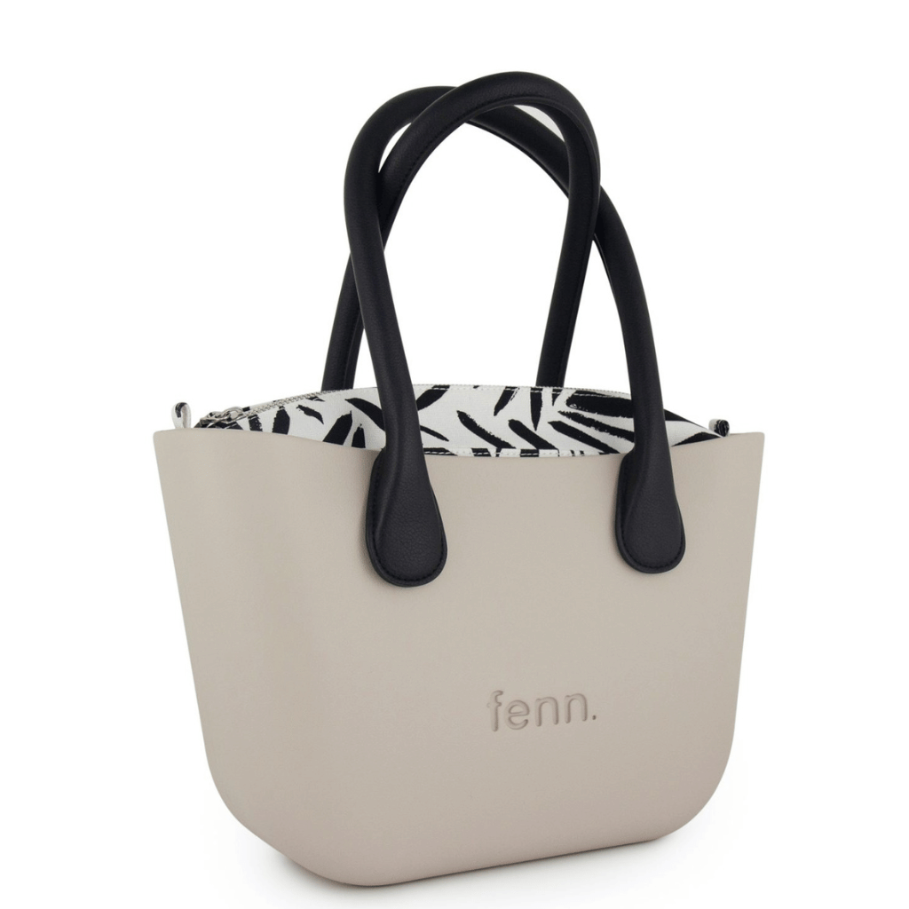 Fenn Petite P407 Mushroom Round black handle printed inner front3qrtr png