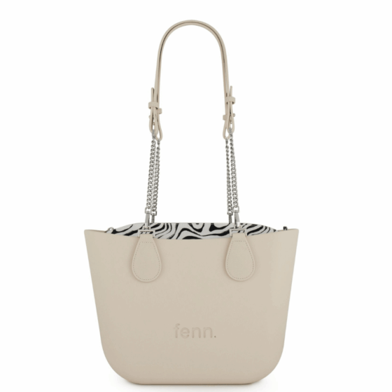 Fenn Petite Silver Chain P419 Chanpagne Printed inner front handle up png