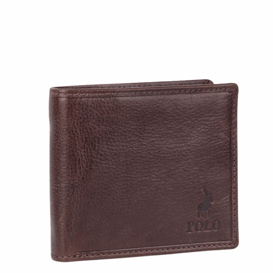 Polo Chobe 59953 Leather brown billfold top flap front3qrtr png