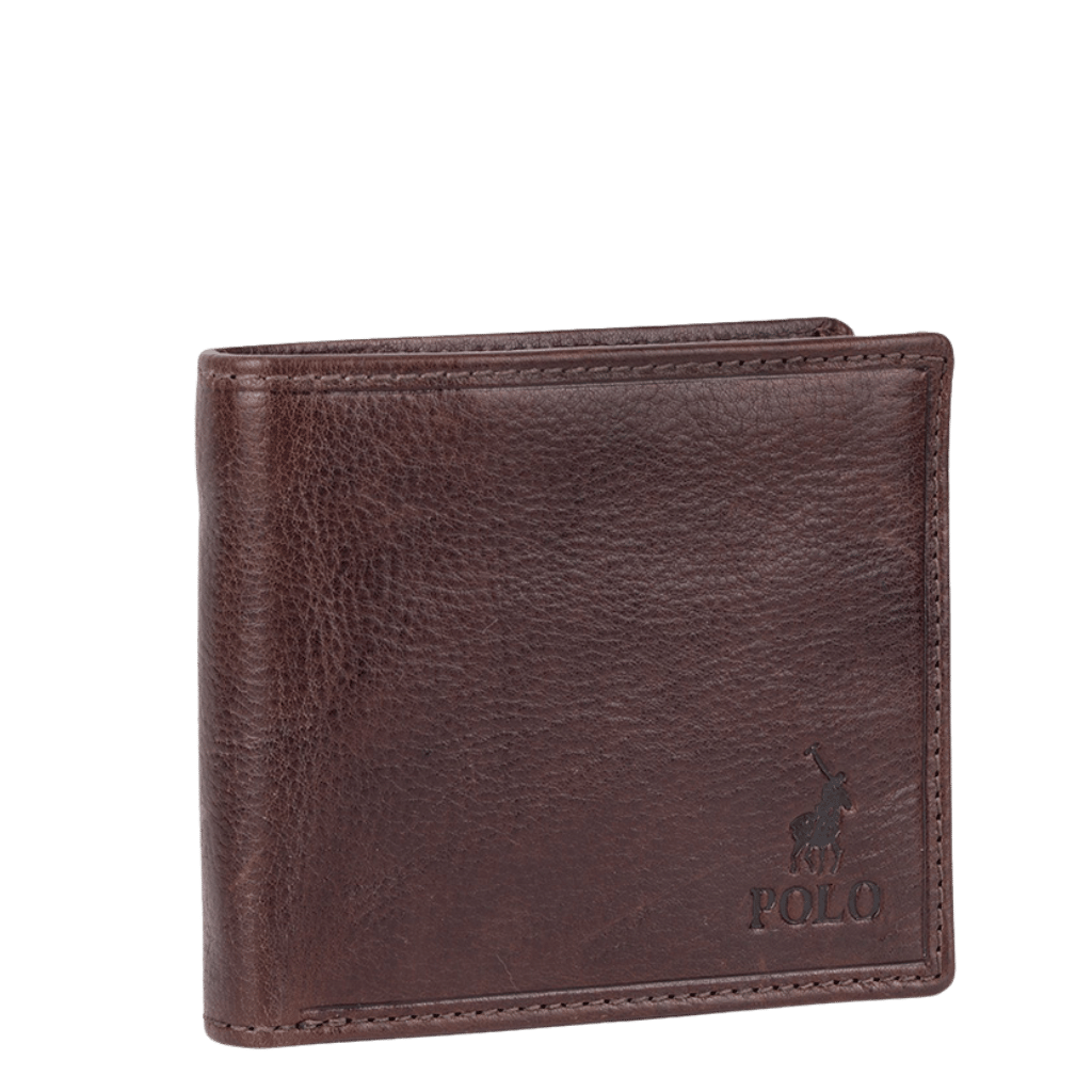 Polo Chobe 59953 Leather brown billfold top flap front3qrtr png