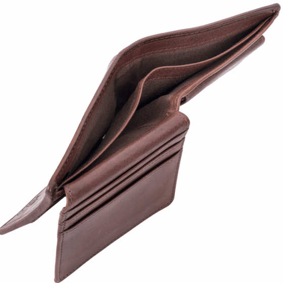 Polo Chobe 59953 Leather brown billfold top flap interior3 png