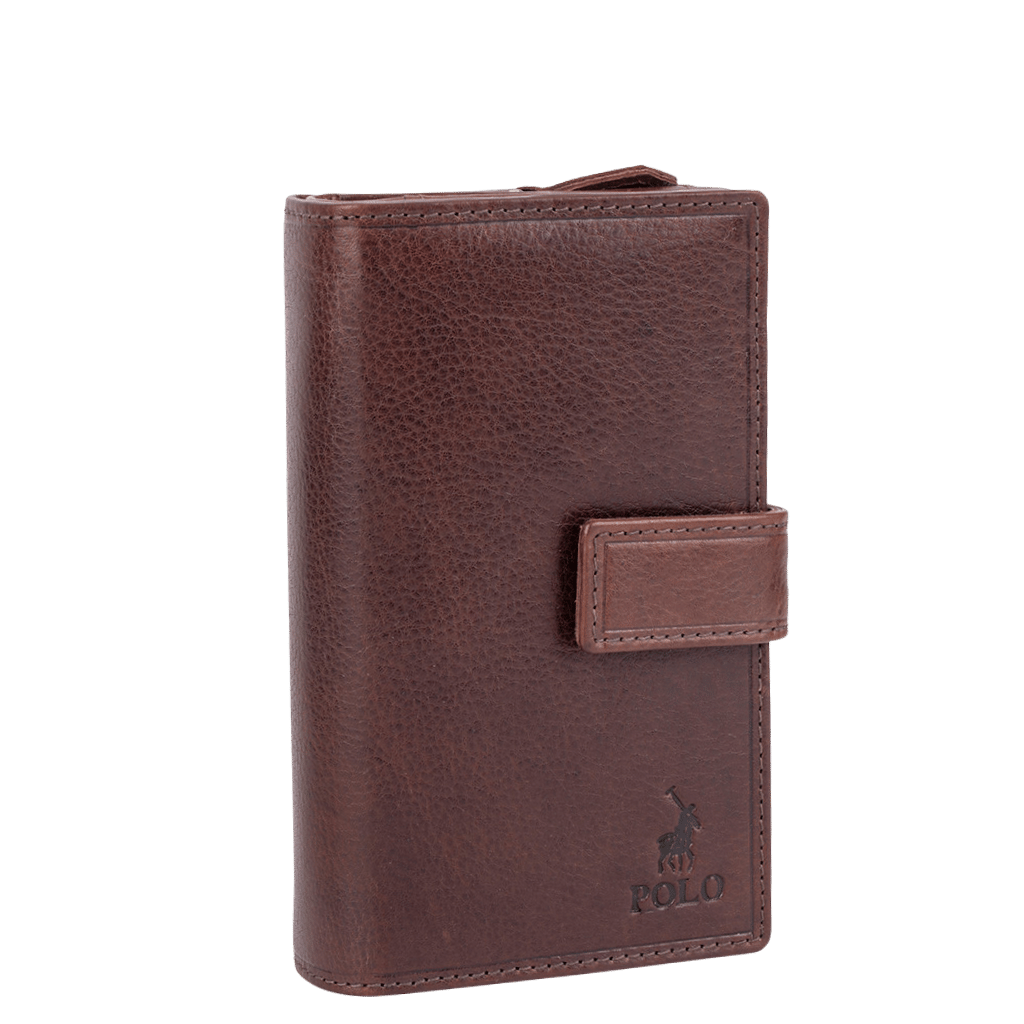 Polo Chobe multi card purse Leather PO59946 brown front3qrtr png