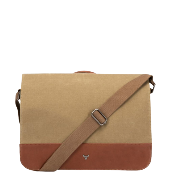 Bando Duvall 4124 Messenger canvas brown front primary