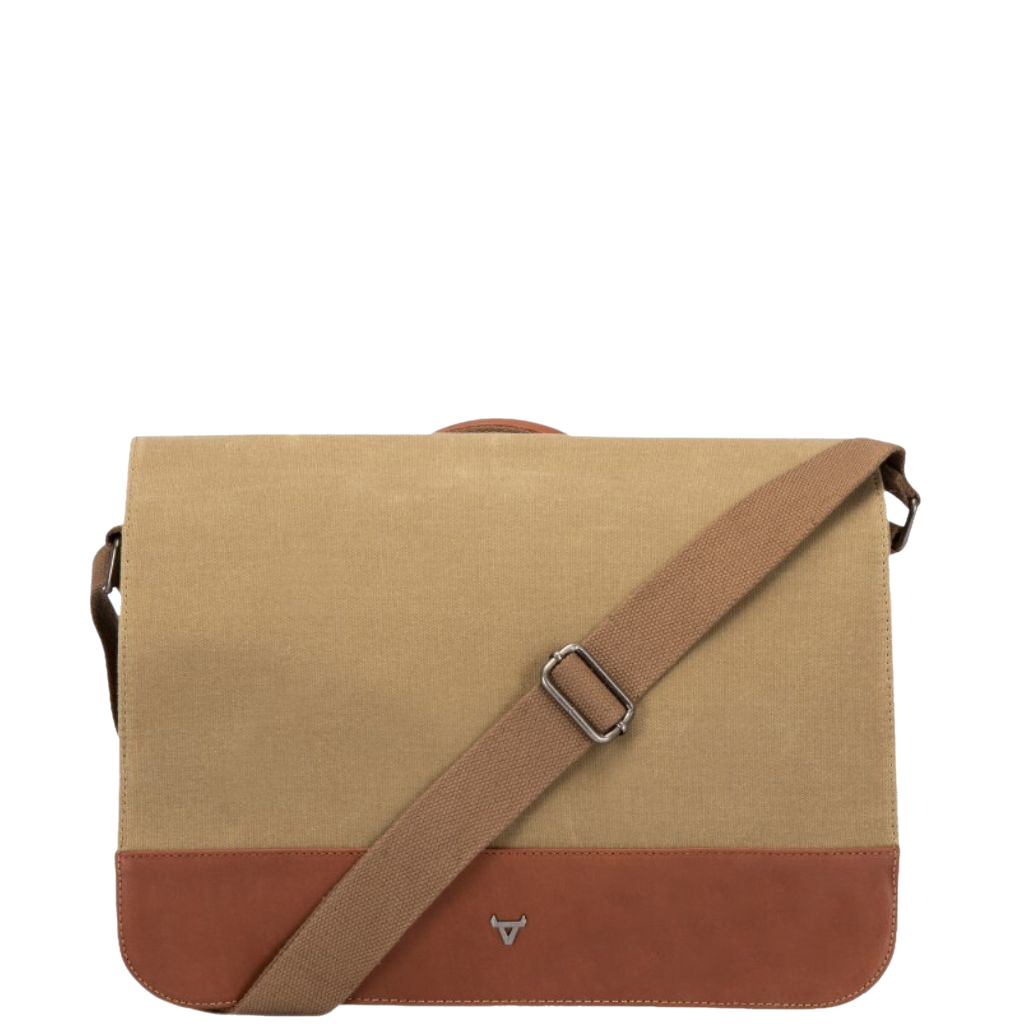 Bando Duvall 4124 Messenger canvas brown front primary