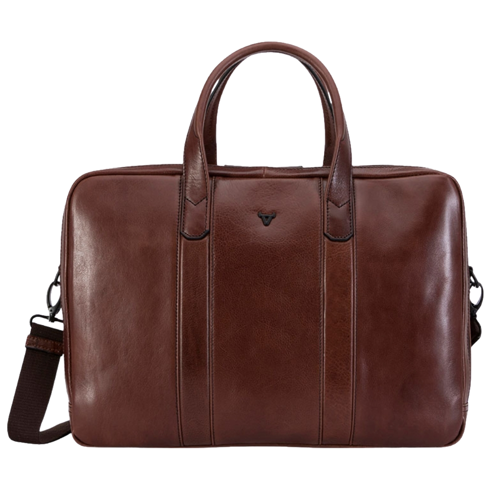 Brando 3575 Leather Briefcase Brown primary