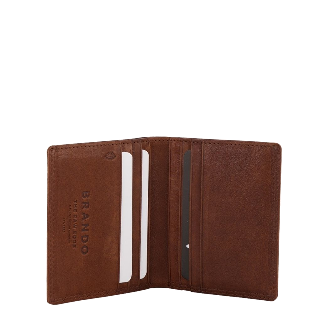 Brando Vintage Leather Brown Card Slim Wallet 2002 interior primary