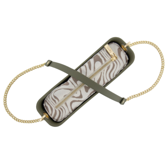 Fenn Classic 2197 Olive gold chain inner print top