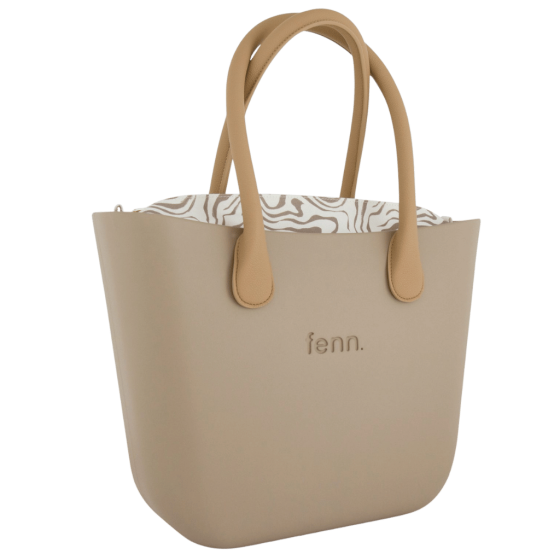 Fenn Original 1522 Stone Light tan round handle printed inner front3qrtr