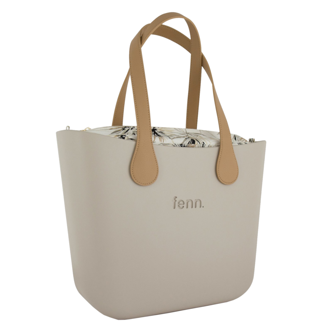 Fenn Original 1525 Beige flat tan handle inner print front3qrtr